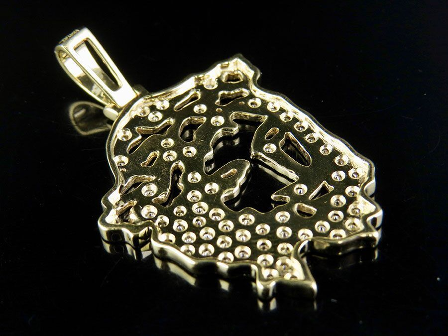 0.70 CTW Gold Jesus Cutout Lab Grown Diamond Pendant