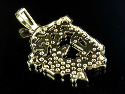 0.70 CTW Gold Jesus Cutout Lab Grown Diamond Pendant