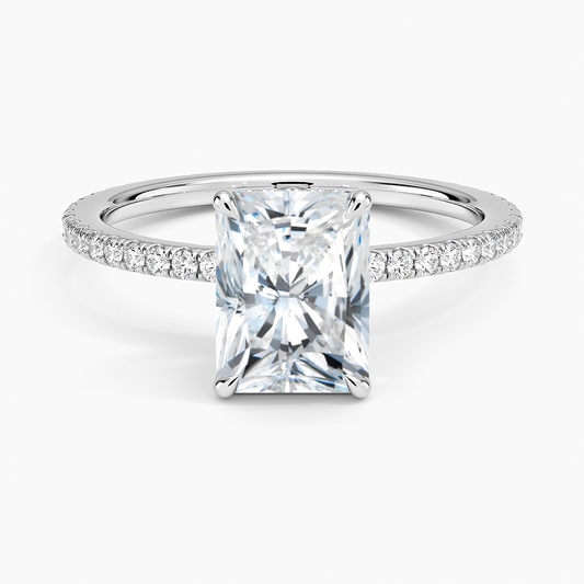 1 1/2 CT Radiant Cut Lab Grown Diamond Full Eterniy Ring