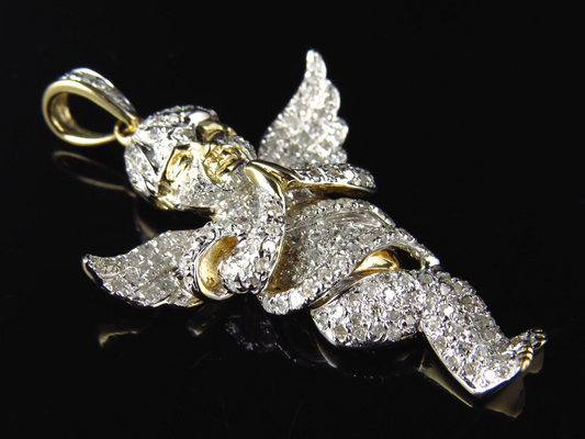 1.50" Fully Iced Out Lab Grown Diamond Angel Pendant