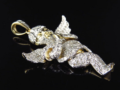 1.50" Fully Iced Out Lab Grown Diamond Angel Pendant