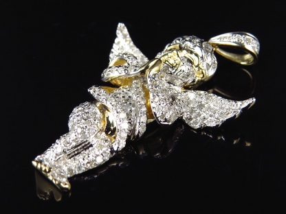 1.50" Fully Iced Out Lab Grown Diamond Angel Pendant