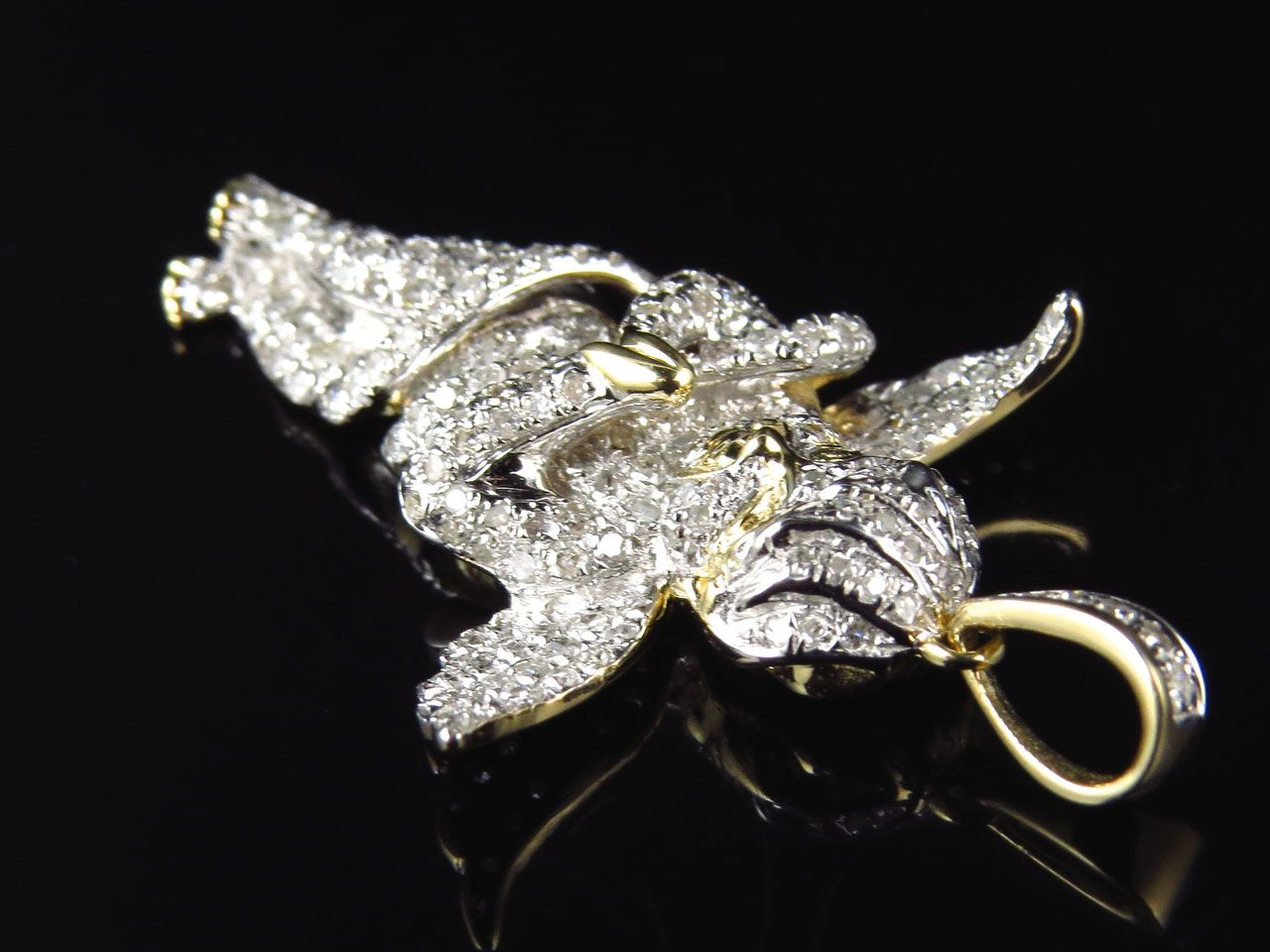1.50" Fully Iced Out Lab Grown Diamond Angel Pendant