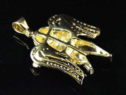 1" 10K Yellow Gold Lab Grown Diamond Dancing Angel Charm pendant