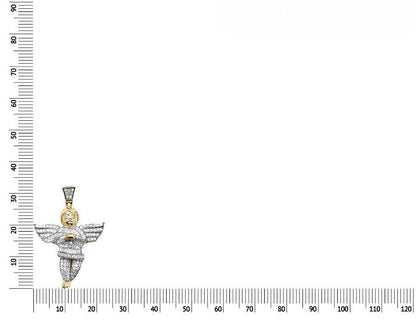 10K Yellow Gold Lab Grown Diamond Cherub Pendant