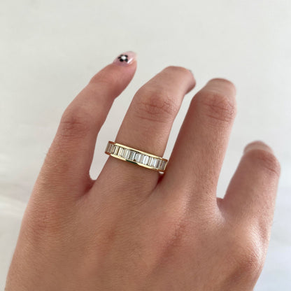 Channel Set 18k White Gold Lab Grown Diamond Women Band