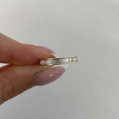 10K White Gold Lab Grown Diamond channel Set Wedding Band