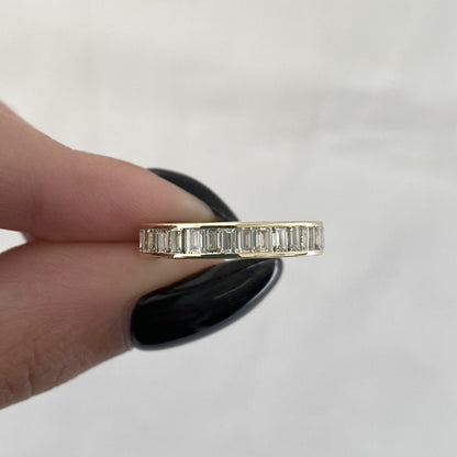 Baguette Lab Grown Diamond Channel Set Eternity Wedding Band