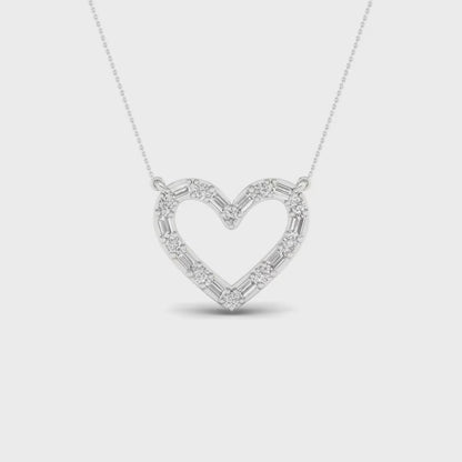 0.25 CTW Lab Grown Diamond Heart Pendant