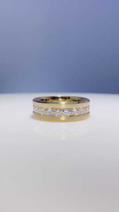 14k White Gold Lab Grown Diamond Channel Set Band