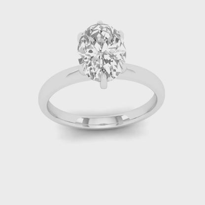 1.50 CTW Oval Cut Lab Grown Diamond Solitaire Ring