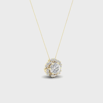 0.70 CTW Lab Grown Diamond Round Pendant
