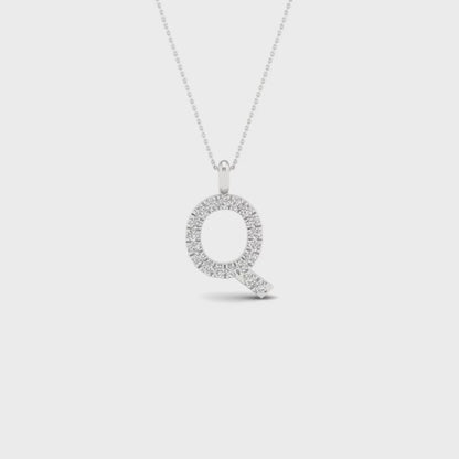 0.07CTW Lab Grown Diamond Q Initial Pendant