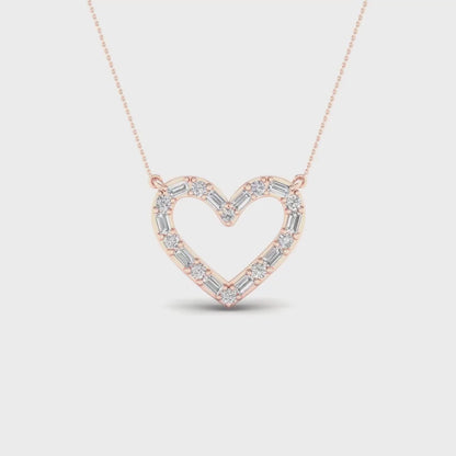 0.25 CTW Lab Grown Diamond Heart Pendant