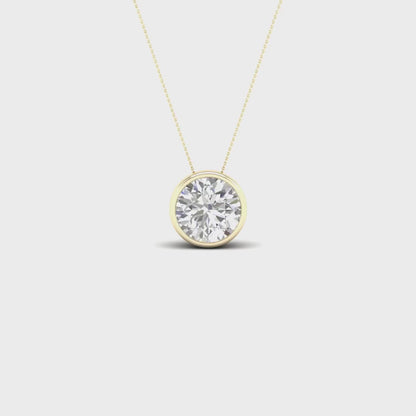 1.50 CTW Lab Grown Diamond Bezel Set Pendant