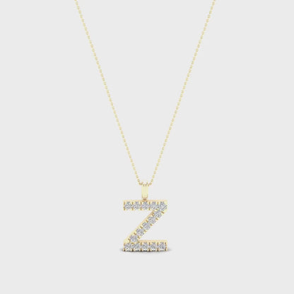 0.060 CTW Lab Grown Diamond Z Letter Pendant