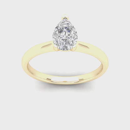 0.70 CTW Lab Grown Diamond Pear Cut Ring