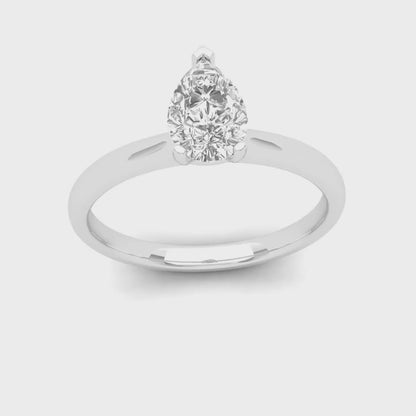 0.70 CTW Lab Grown Diamond Pear Cut Ring