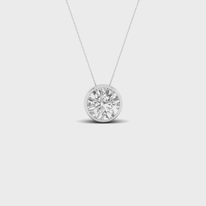 1.50 CTW Lab Grown Diamond Bezel Set Pendant