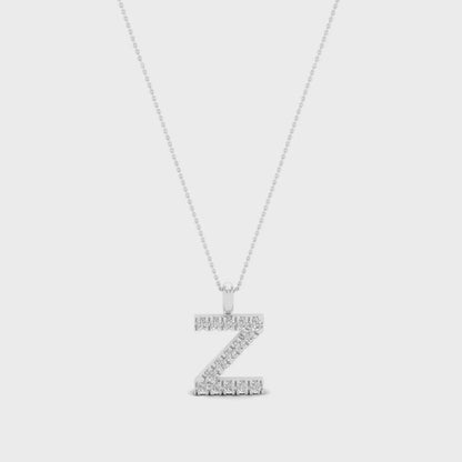 0.060 CTW Lab Grown Diamond Z Letter Pendant