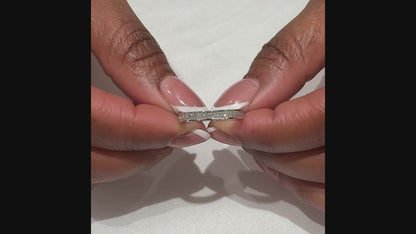 10k Yellow Gold Channel Set Lab Grown Diamond Wedding Band