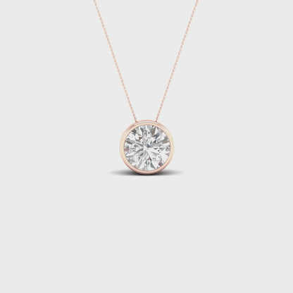 1.50 CTW Lab Grown Diamond Bezel Set Pendant