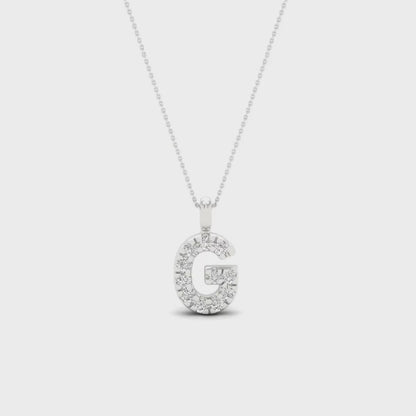 0.065 CTW Lab Grown Diamond G Letter Pendant