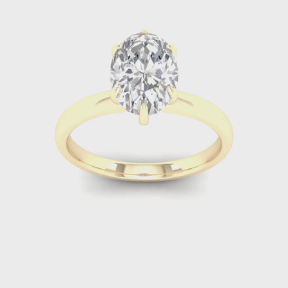 1.50 CTW Oval Cut Lab Grown Diamond Solitaire Ring