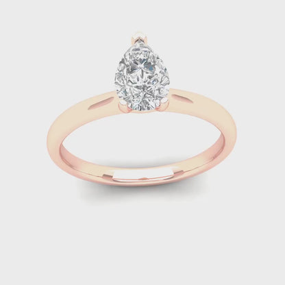 0.70 CTW Lab Grown Diamond Pear Cut Ring