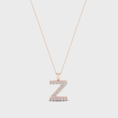 0.060 CTW Lab Grown Diamond Z Letter Pendant