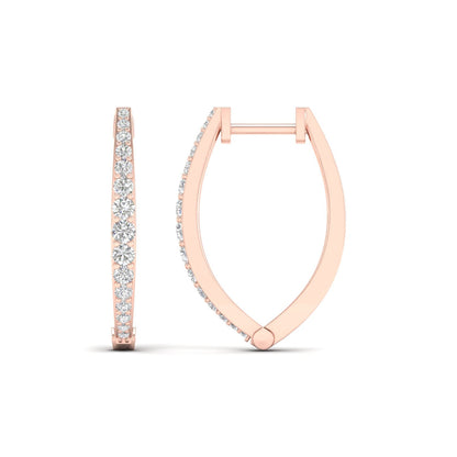 0.50 CTW Lab Grown Diamond Luna Curve Hoop Earring