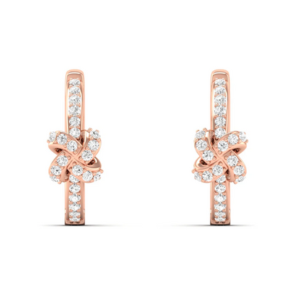 0.23 CTW Lab Grown Diamond Unique Hoop Earring