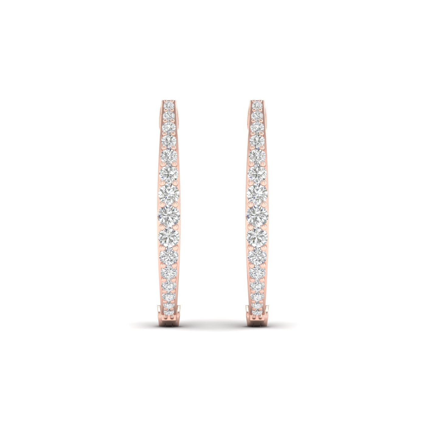 0.50 CTW Lab Grown Diamond Luna Curve Hoop Earring