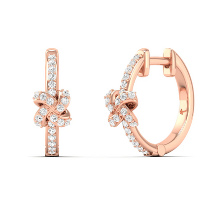 0.23 CTW Lab Grown Diamond Unique Hoop Earring