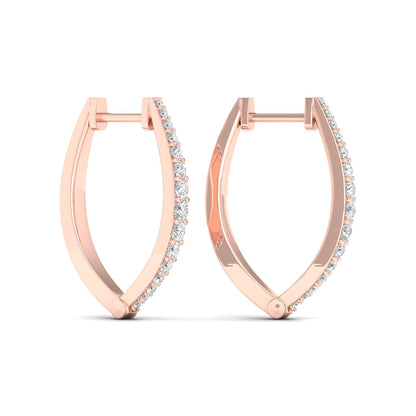 0.50 CTW Lab Grown Diamond Luna Curve Hoop Earring