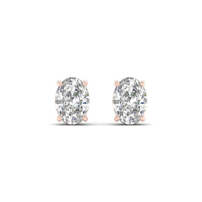 3 CTW Lab Grown Diamond Oval Shape Stud Earring