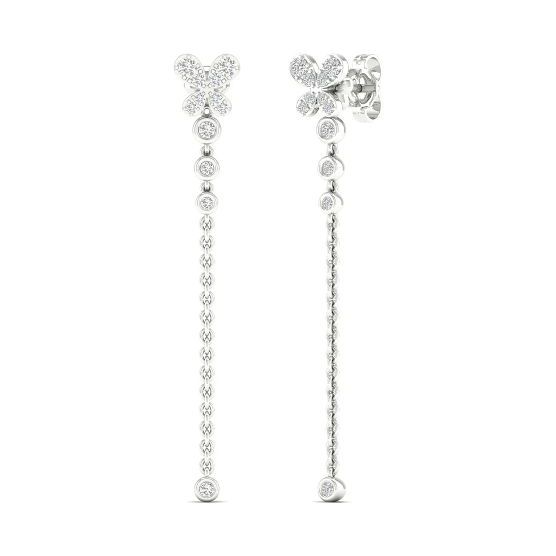 0.38 CTW Lab Grown Diamond Butterfly Drop Earring