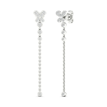 0.38 CTW Lab Grown Diamond Butterfly Drop Earring