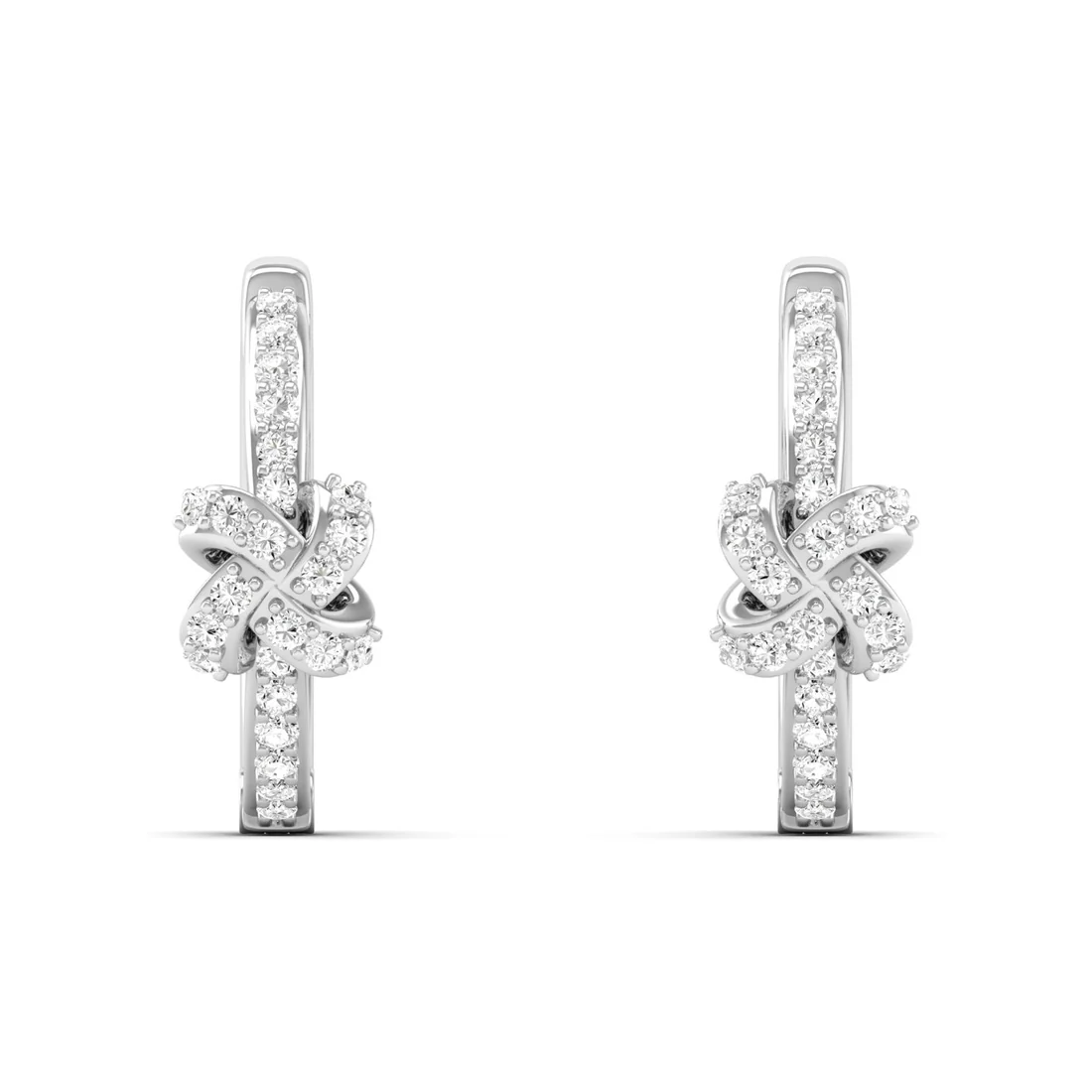 0.23 CTW Lab Grown Diamond Unique Hoop Earring