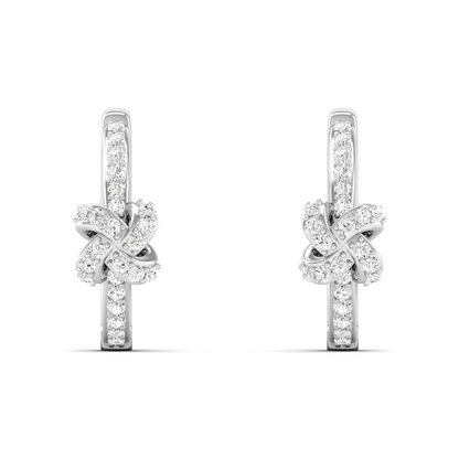 0.23 CTW Lab Grown Diamond Unique Hoop Earring
