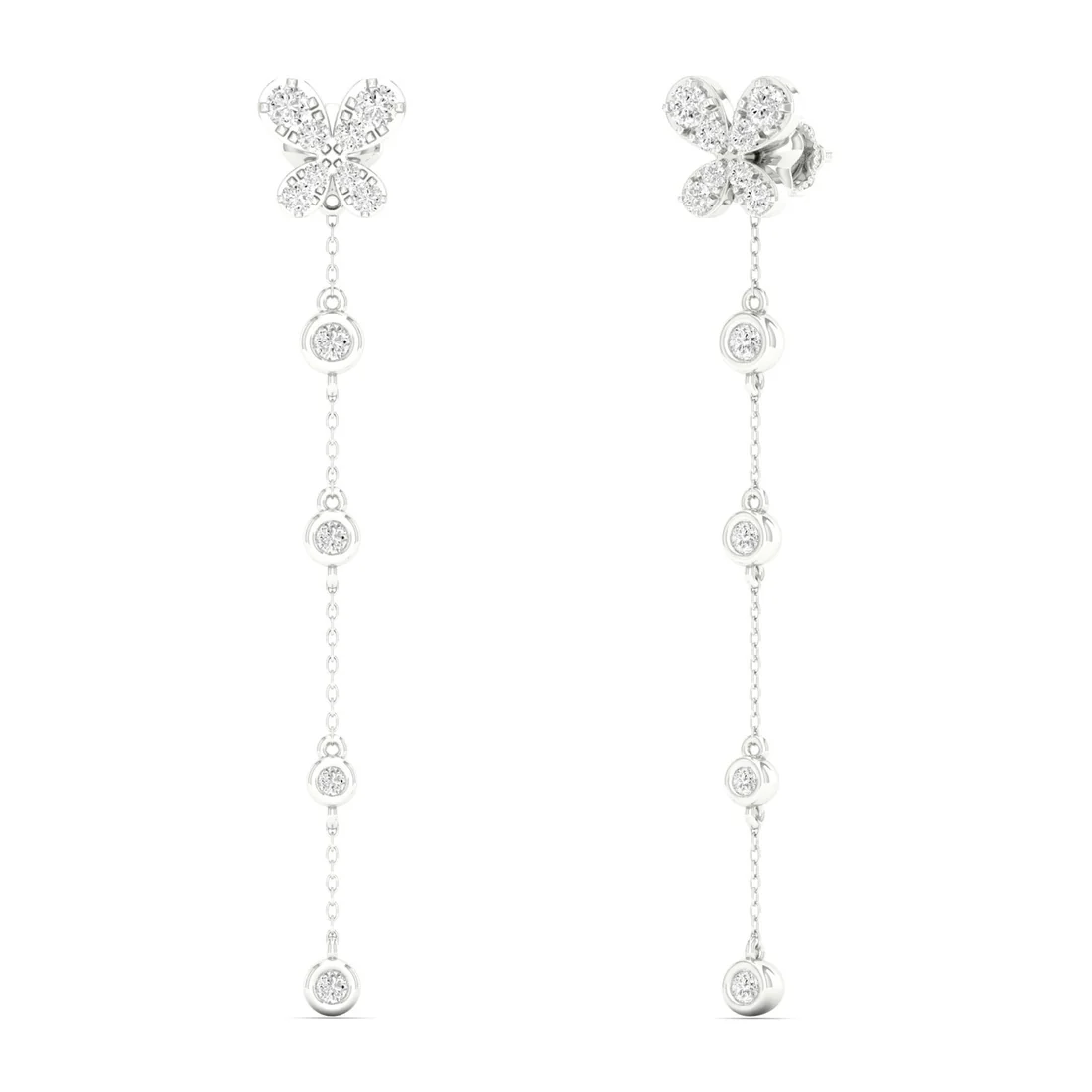 0.38 CTW Lab Grown Diamond Butterfly Drop Earring