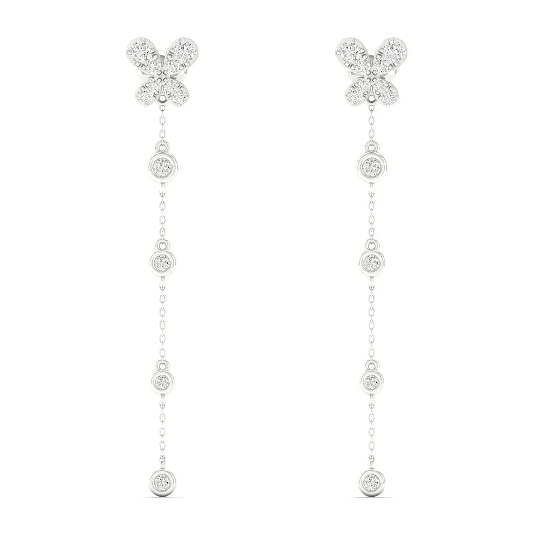 0.38 CTW Lab Grown Diamond Butterfly Drop Earring