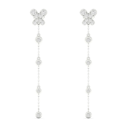 0.38 CTW Lab Grown Diamond Butterfly Drop Earring