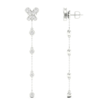 0.38 CTW Lab Grown Diamond Butterfly Drop Earring