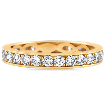 18k Rose Gold Round Cut Filigree Lab Grown Diamond Women Band