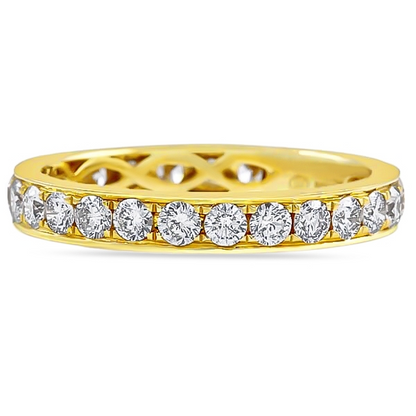 18k Rose Gold Round Cut Filigree Lab Grown Diamond Women Band