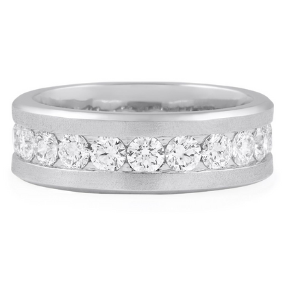 14k White Gold Lab Grown Diamond Channel Set Band