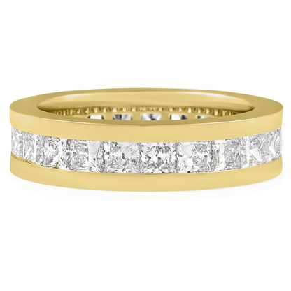 10k Rose Gold Princess Cut Lab Grown Diamond Channel Band