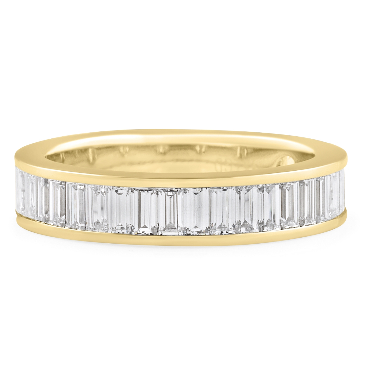 Channel Set 18k White Gold Lab Grown Diamond Women Band