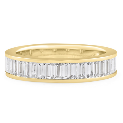 Channel Set 18k White Gold Lab Grown Diamond Women Band